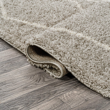 Catala Moroccan Diamond Shag Area Rug